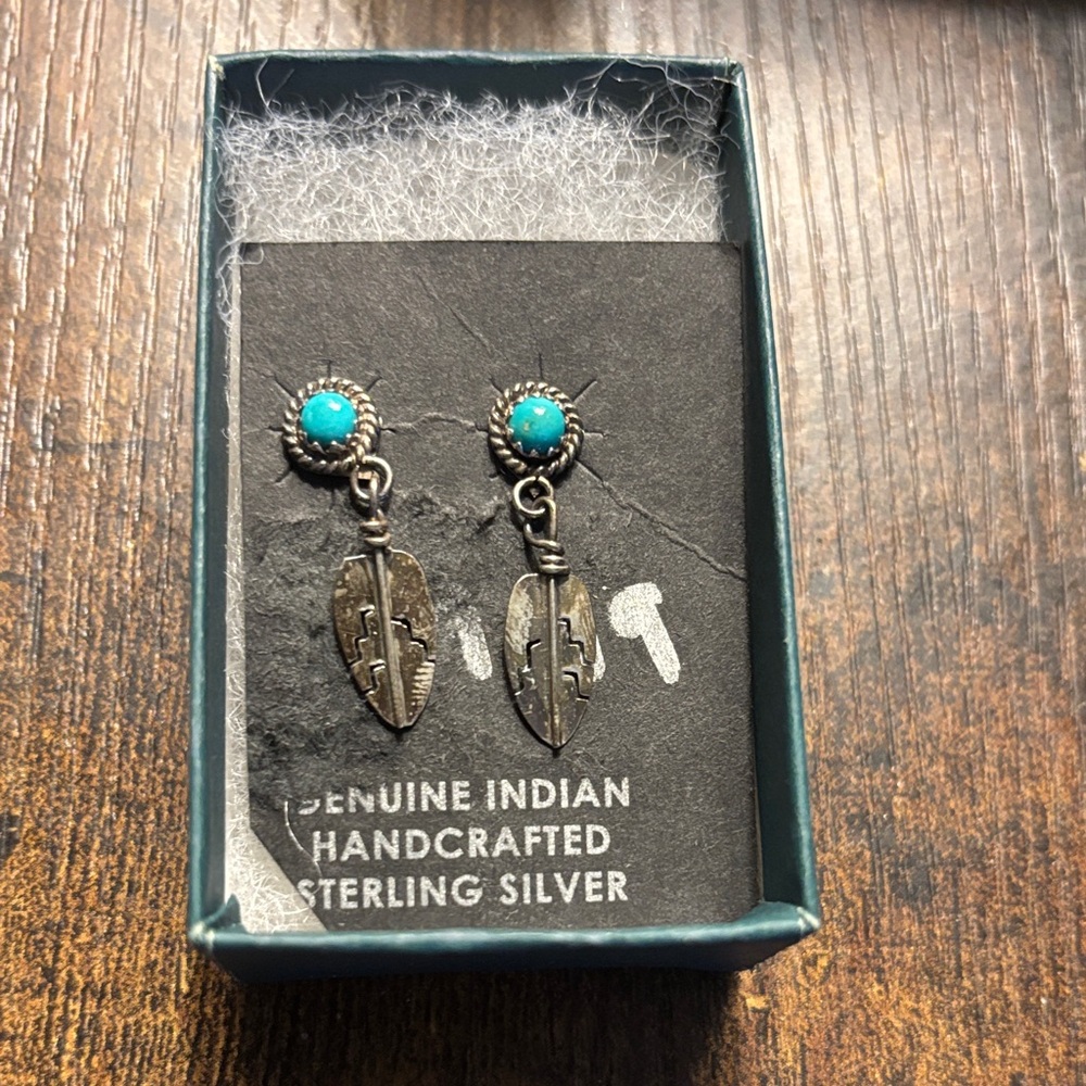 Handcrafted Sterling Silver Turquoise Earrings